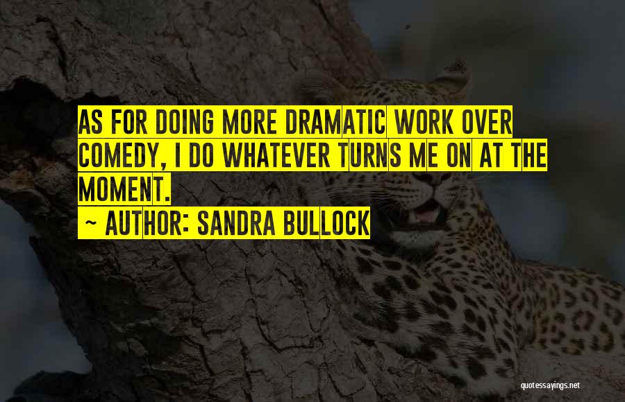 Dramatic Comedy Quotes By Sandra Bullock