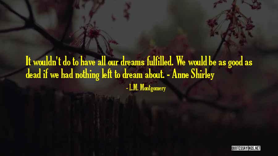 Dream About Quotes By L.M. Montgomery Dream About Quotes By L.M. Montgomery