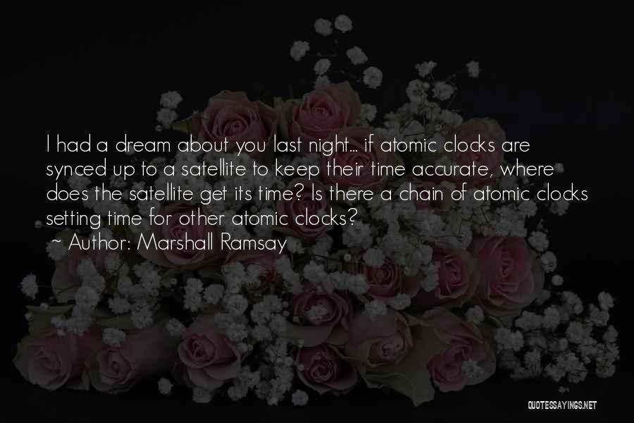 Dream About You Last Night Quotes By Marshall Ramsay