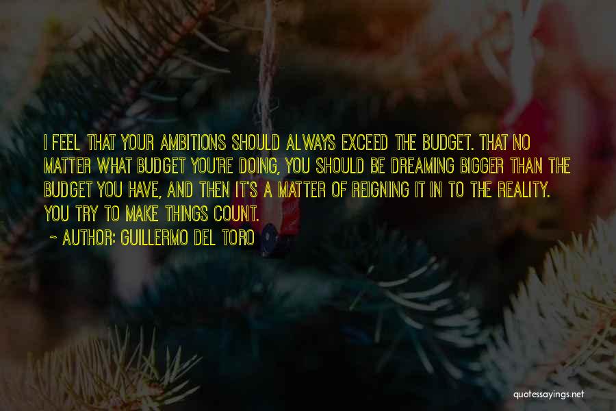 Dream And Ambitions Quotes By Guillermo Del Toro