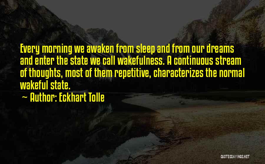 Dream And Sleep Quotes By Eckhart Tolle