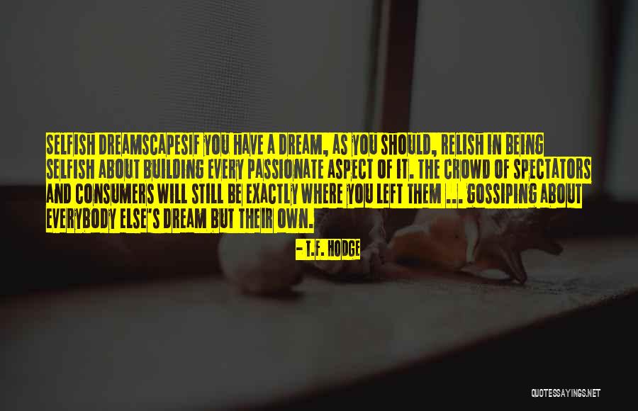 Dream And Vision Quotes By T.F. Hodge Dream And Vision Quotes By T.F. Hodge
