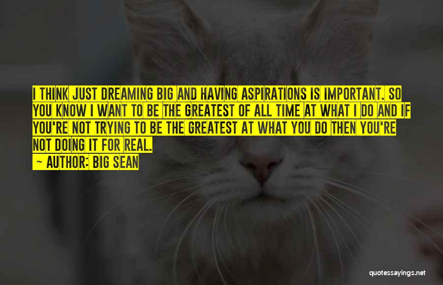 Dream Big Think Big Quotes By Big Sean