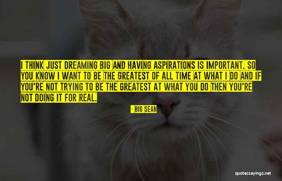 Dream Big Think Big Quotes By Big Sean