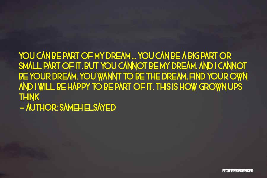 Dream Big Think Big Quotes By Sameh Elsayed