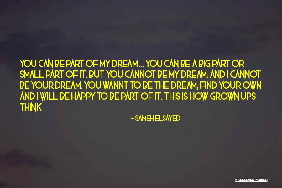 Dream Big Think Big Quotes By Sameh Elsayed