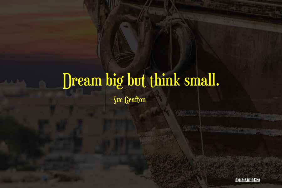 Dream Big Think Big Quotes By Sue Grafton