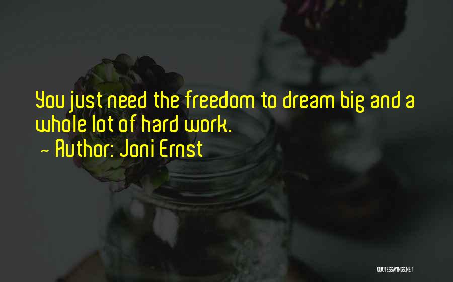 Dream Big Work Hard Quotes By Joni Ernst