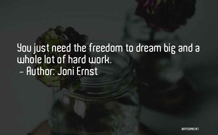 Dream Hard Work Quotes By Joni Ernst