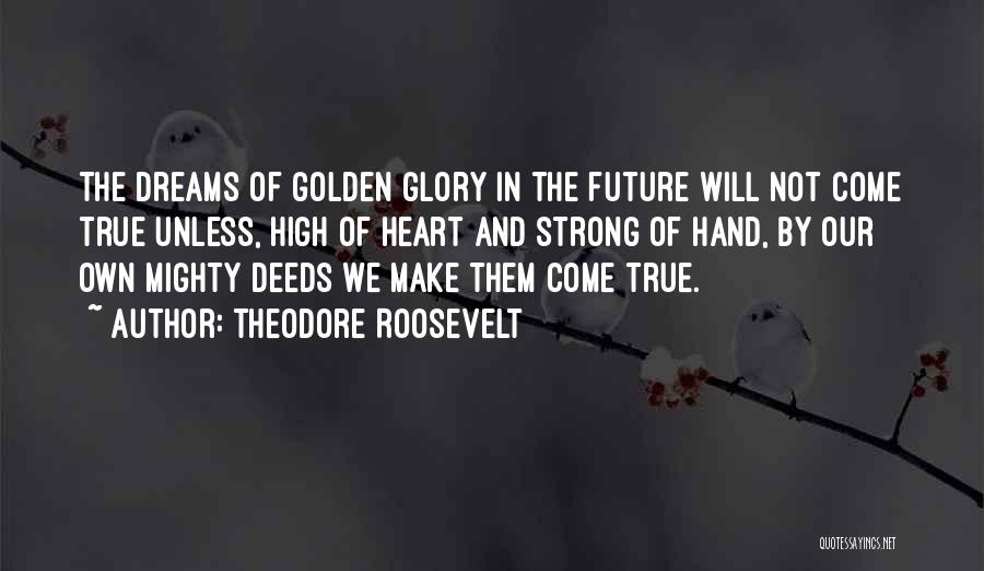 Dream High Quotes By Theodore Roosevelt