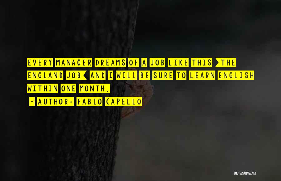Dream Jobs Quotes By Fabio Capello