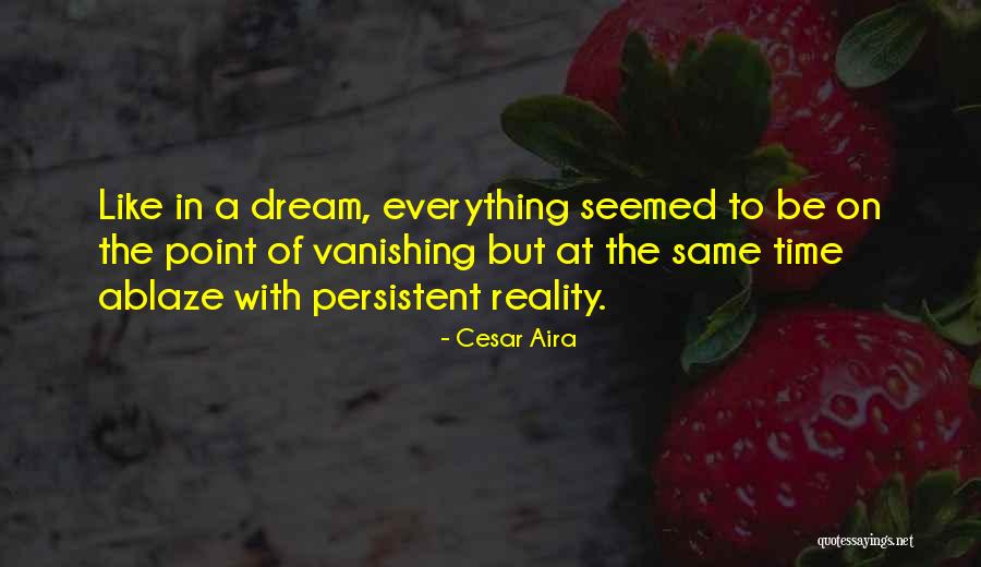 Dream Reality Quotes By Cesar Aira Dream Reality Quotes By Cesar Aira