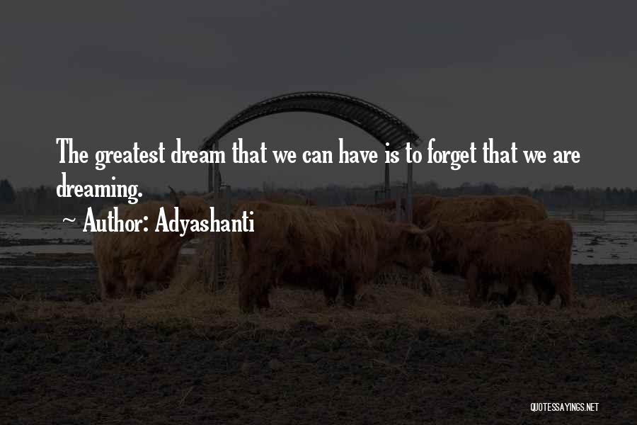 Dream Wake Up Quotes By Adyashanti