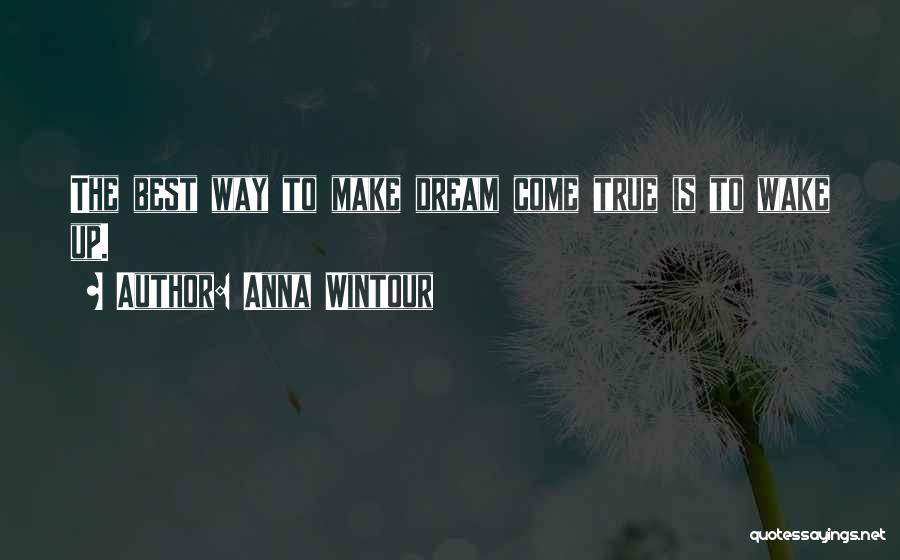 Dream Wake Up Quotes By Anna Wintour