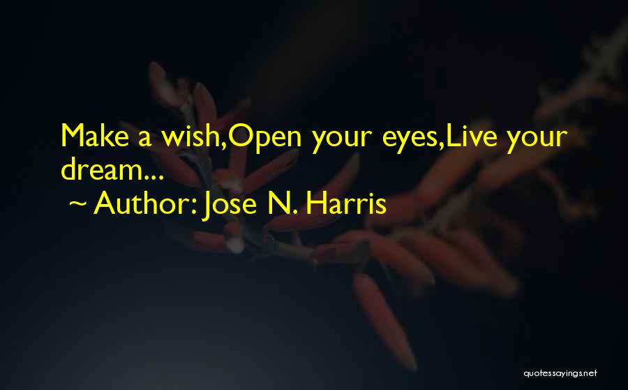 Dream With Your Eyes Open Quotes By Jose N. Harris