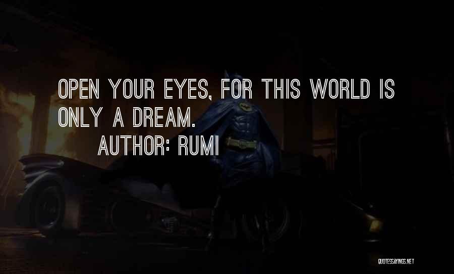 Dream With Your Eyes Open Quotes By Rumi