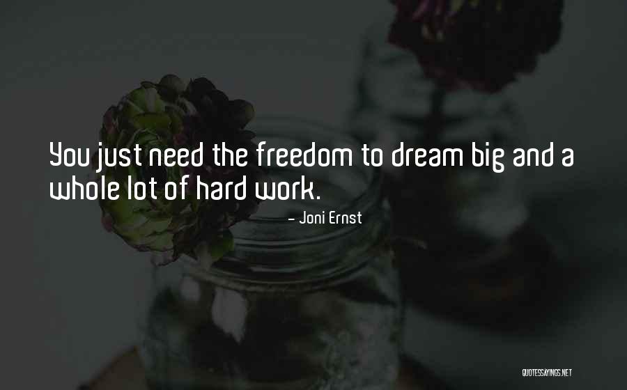 Dream Work Hard Quotes By Joni Ernst Dream Work Hard Quotes By Joni Ernst