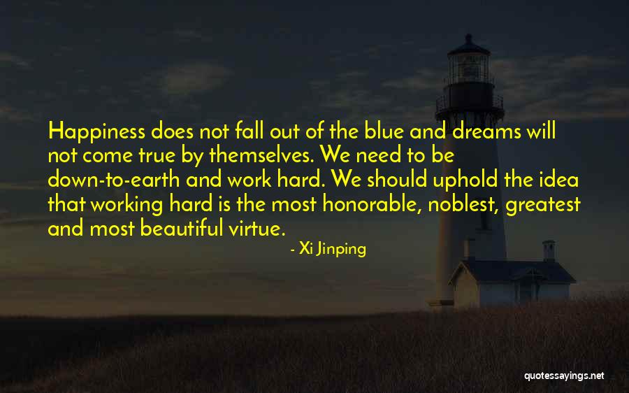 Dream Work Hard Quotes By Xi Jinping