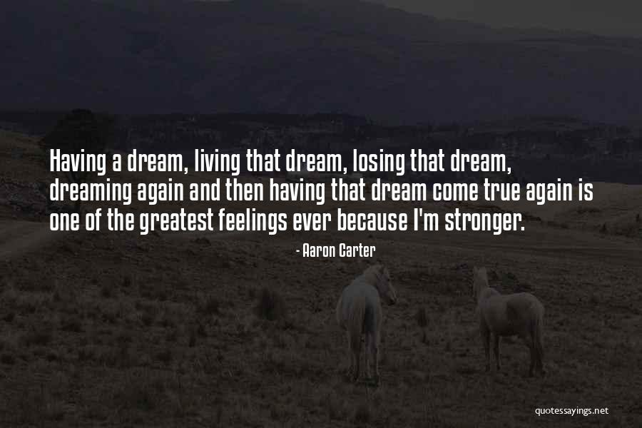 Dreaming Again Quotes By Aaron Carter