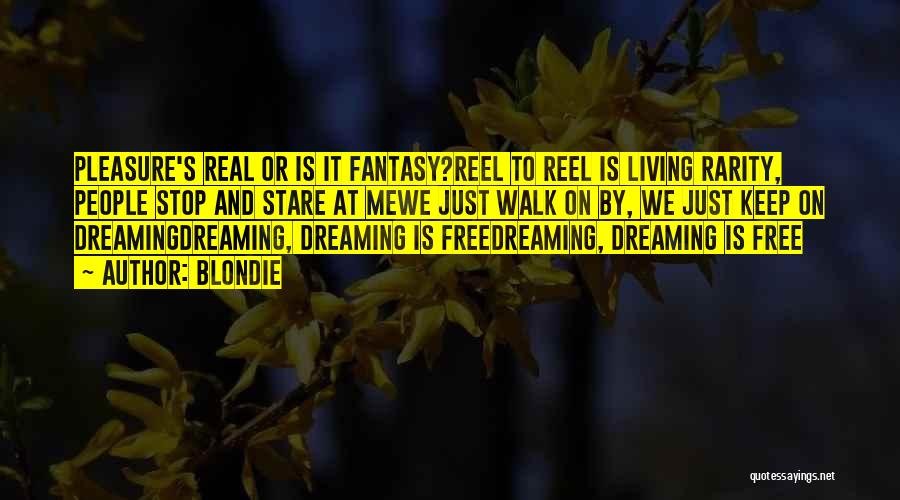 Dreaming And Living Quotes By Blondie