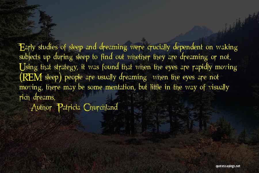Dreaming During Sleep Quotes By Patricia Churchland