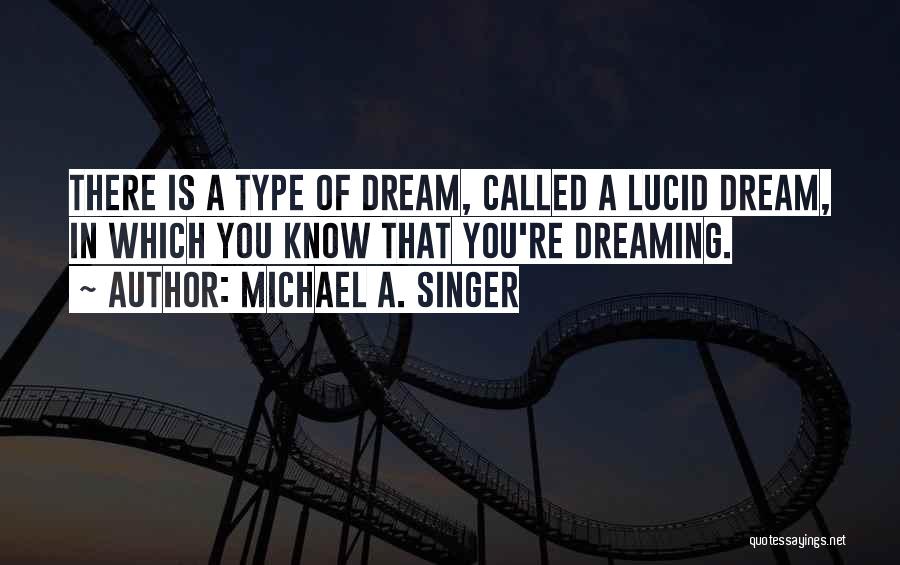 Dreaming To Be A Singer Quotes By Michael A. Singer