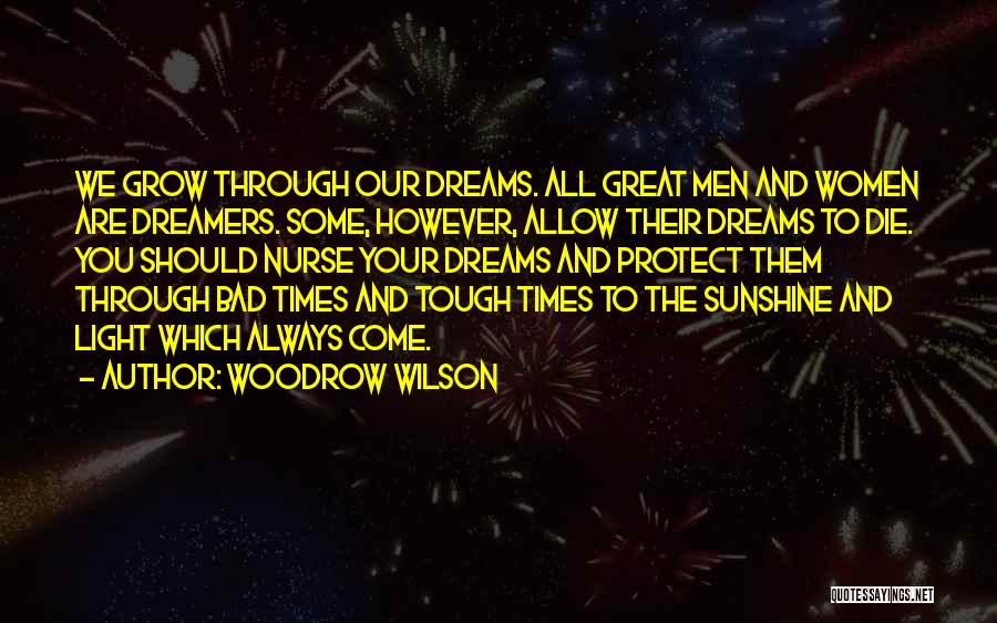 Dreams And Dreamers Quotes By Woodrow Wilson