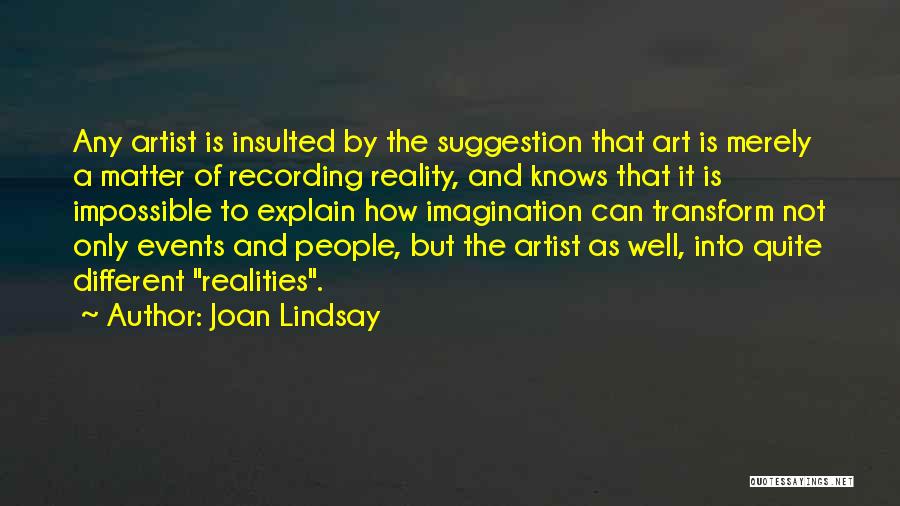 Dreams And Imagination Quotes By Joan Lindsay