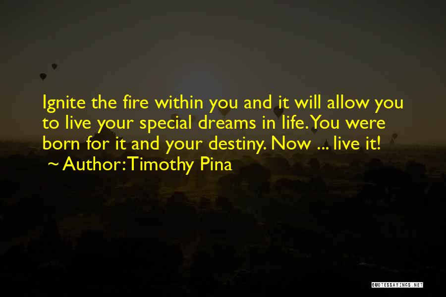 Dreams For Your Life Quotes By Timothy Pina