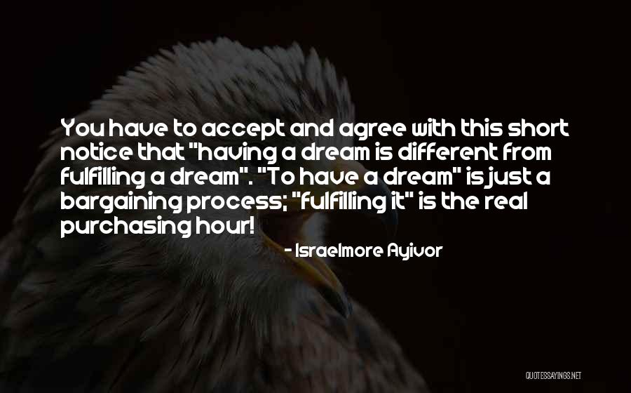 Dreams Fulfilling Quotes By Israelmore Ayivor