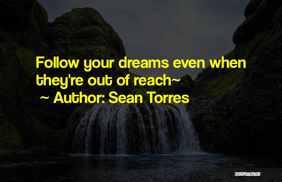 Dreams Out Of Reach Quotes By Sean Torres