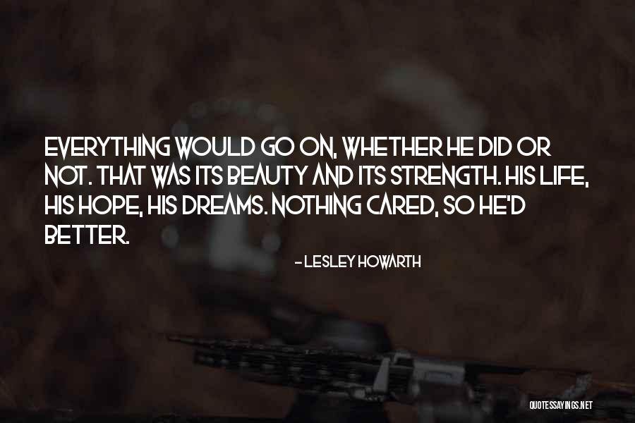 Dreams Strength Quotes By Lesley Howarth Dreams Strength Quotes By Lesley Howarth