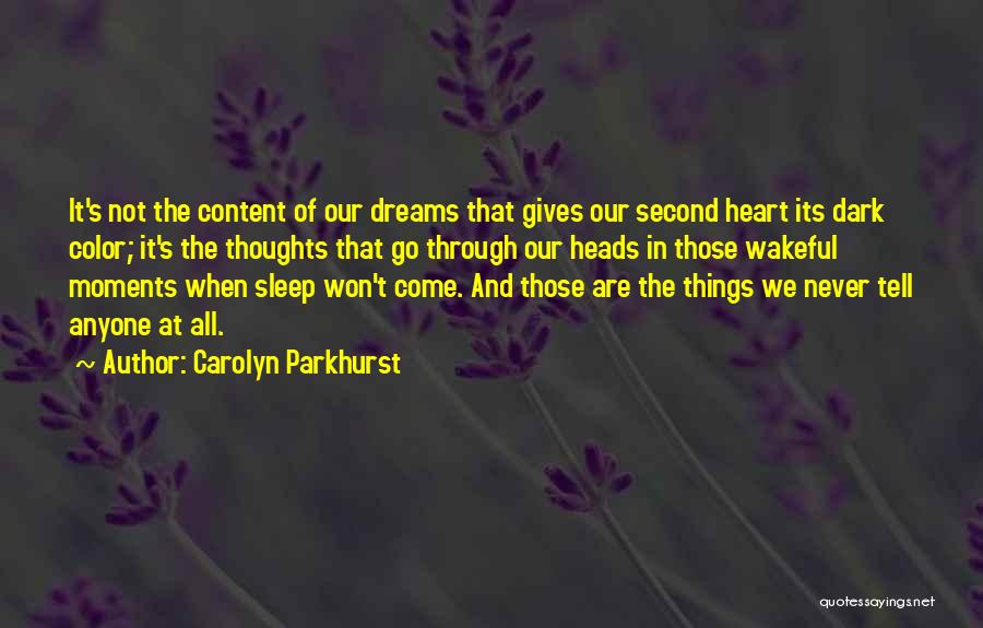 Dreams We Heart It Quotes By Carolyn Parkhurst