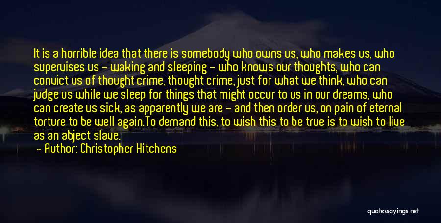 Dreams While Sleeping Quotes By Christopher Hitchens