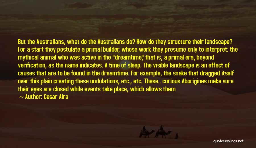 Dreamtime Story Quotes By Cesar Aira