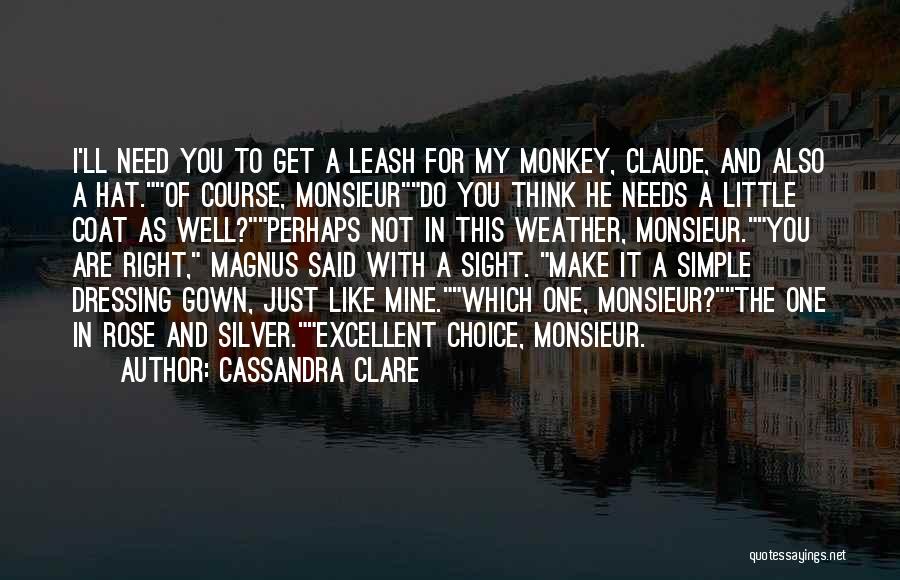 Dressing Gown Quotes By Cassandra Clare