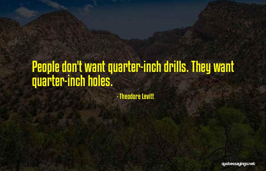 Drills Quotes By Theodore Levitt