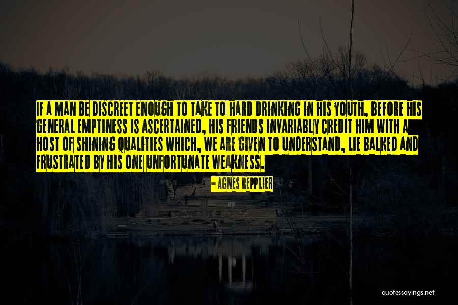Drinking Friends Quotes By Agnes Repplier Drinking Friends Quotes By Agnes Repplier