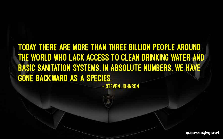 Drinking Water And Sanitation Quotes By Steven Johnson