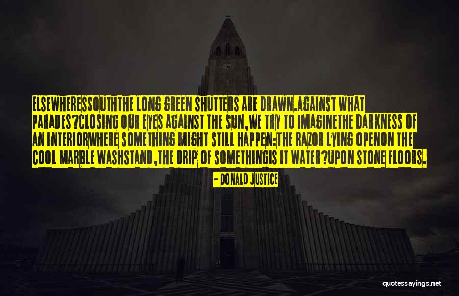 Drip Quotes By Donald Justice Drip Quotes By Donald Justice