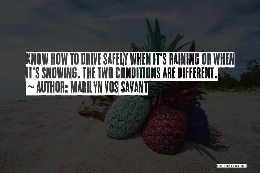 Drive Safely Quotes By Marilyn Vos Savant