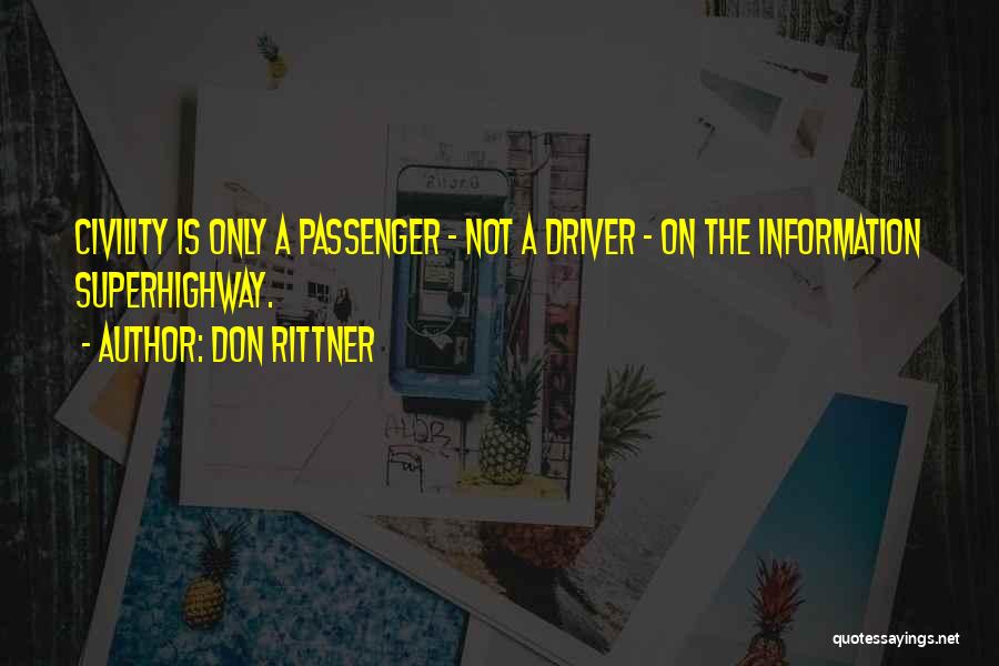 Driver And Passenger Quotes By Don Rittner