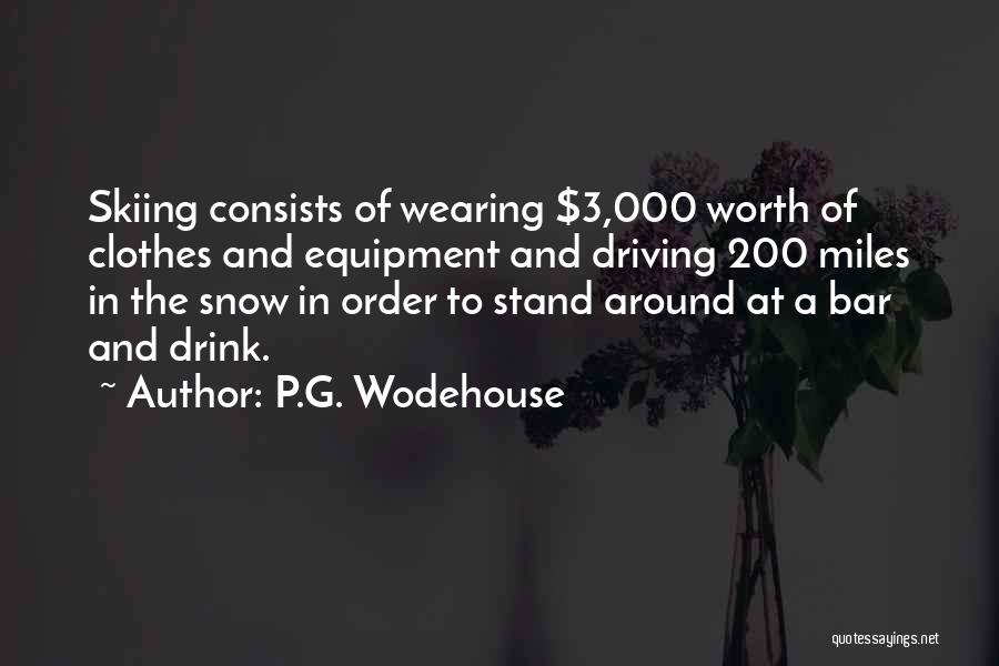 Driving In The Snow Quotes By P.G. Wodehouse