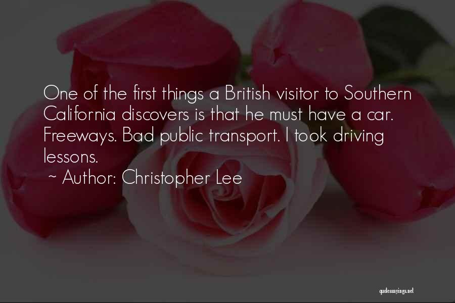 Driving Lessons Quotes By Christopher Lee