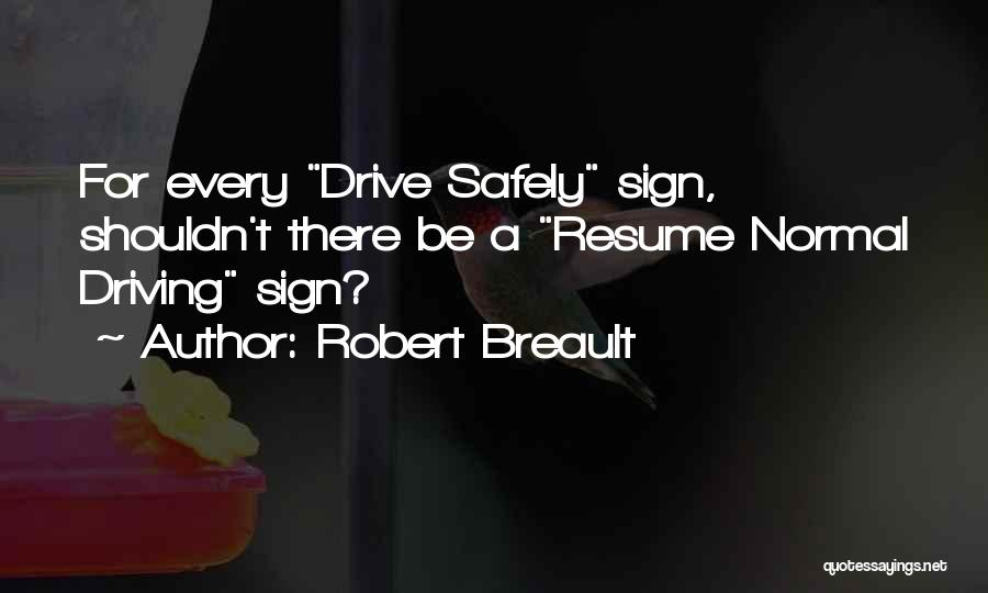 Driving Safely Quotes By Robert Breault