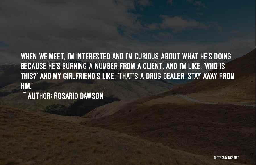 Drug Dealer Quotes By Rosario Dawson
