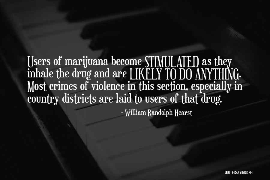 Drug Users Quotes By William Randolph Hearst