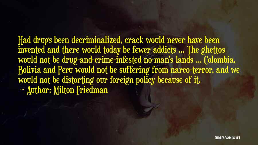 Drugs And Crime Quotes By Milton Friedman