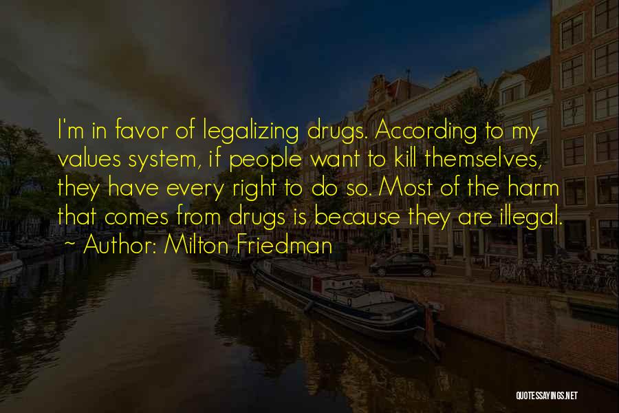 Drugs Kill Quotes By Milton Friedman