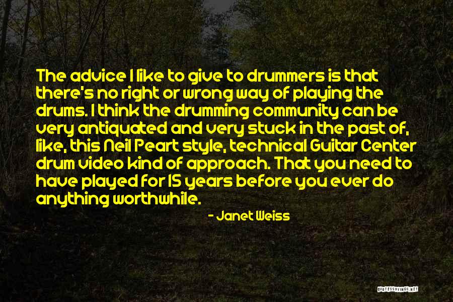 Drum Playing Quotes By Janet Weiss Drum Playing Quotes By Janet Weiss